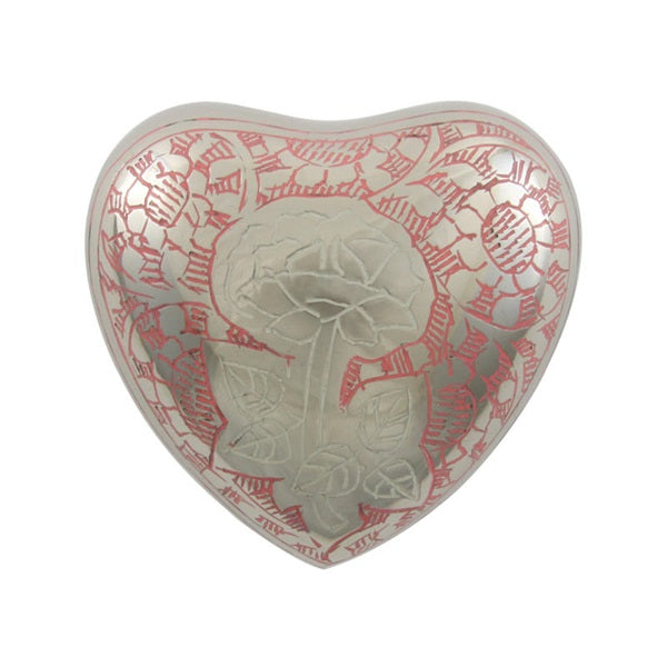 Traditional Rose Heart Keepsake with velvet box Cremation Urn-Cremation Urns-Terrybear-Afterlife Essentials