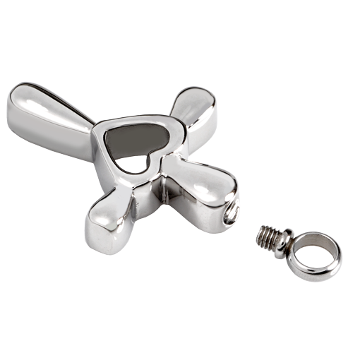 Stainless Steel Heart Cross Cremation Jewelry-Jewelry-New Memorials-Afterlife Essentials