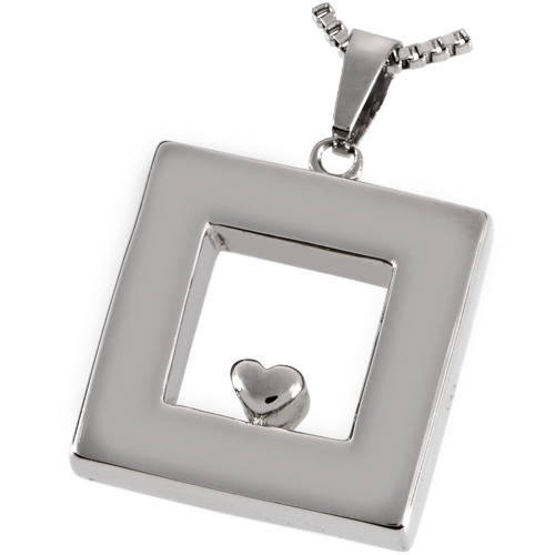 Stainless Steel Heart Of Center Pendant Cremation Jewelry-Jewelry-New Memorials-Afterlife Essentials