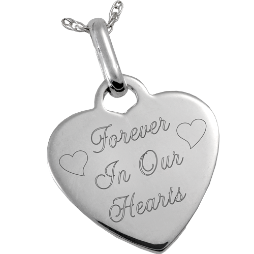 Sterling Silver Heart Pendant Handprint Fingerprint Memorial Jewelry-Jewelry-New Memorials-Afterlife Essentials