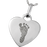 Sterling Silver Heart Pendant Footprint Fingerprint Memorial Jewelry-Jewelry-New Memorials-Free Black Satin Cord-Afterlife Essentials
