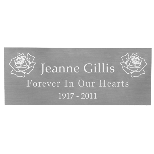 Engraved Memorial Plaque-silver finish-Plaques-New Memorials-Small-Afterlife Essentials