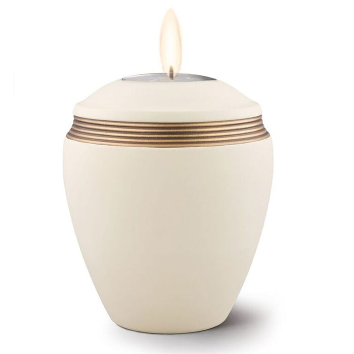 Luminaria Tea Light Candle Holder Cremation Urn-Cremation Urns-Infinity Urns-Ivory-Afterlife Essentials