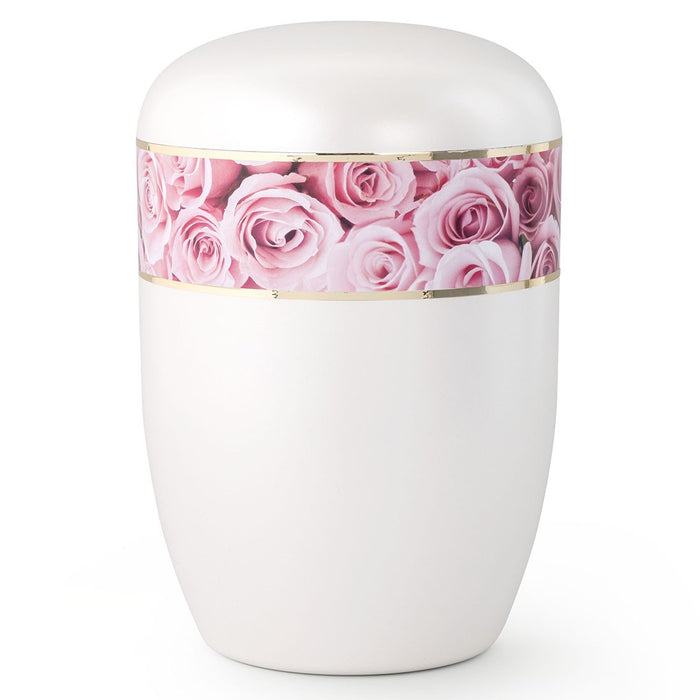Biodegradable Series Pink Roses 210 cu in Cremation Urn-Cremation Urns-Infinity Urns-Afterlife Essentials