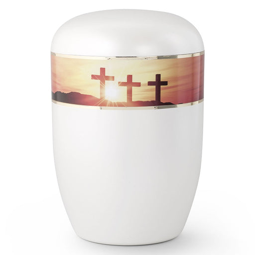 Biodegradable Series Cross 210 cu in Cremation Urn-Cremation Urns-Infinity Urns-Afterlife Essentials