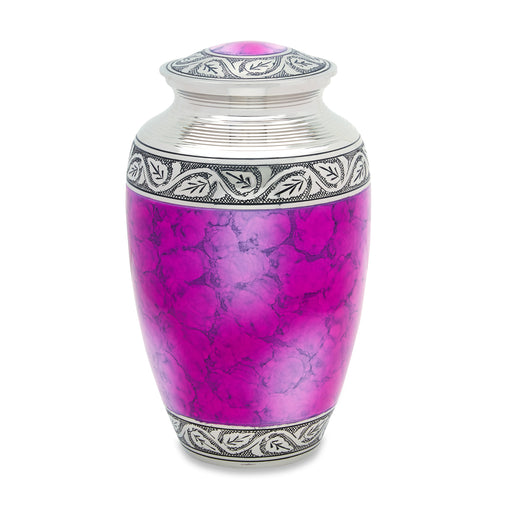 Grecian Brass Hand Painted Adult 200 cu in Cremation Urn-Cremation Urns-Bogati-Pink-Afterlife Essentials