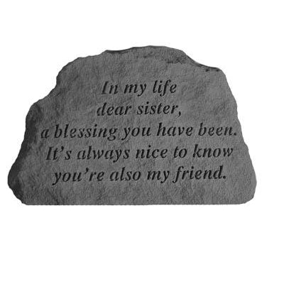 In my life dear sister… Memorial Gift-Memorial Stone-Kay Berry-Afterlife Essentials