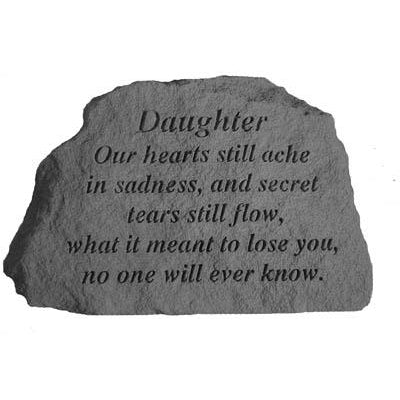 Daughter Our hearts… Memorial Gift-Memorial Stone-Kay Berry-Afterlife Essentials