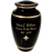 Plain Black Gold Series 200 cu in Cremation Urn-Cremation Urns-New Memorials-Afterlife Essentials