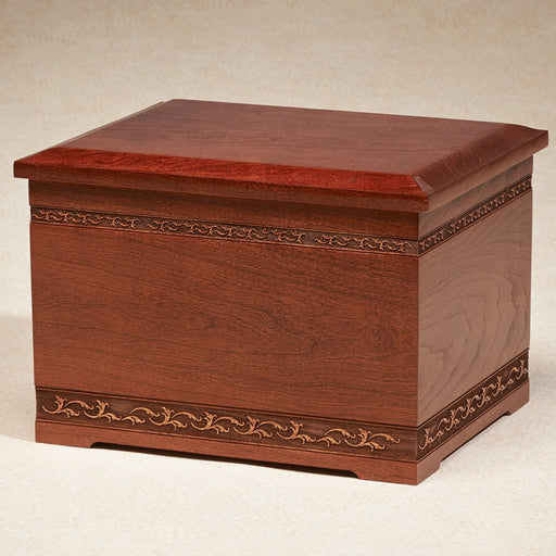 Natural Cherry Wood 400 cu in Cremation Urn-Cremation Urns-Infinity Urns-Afterlife Essentials