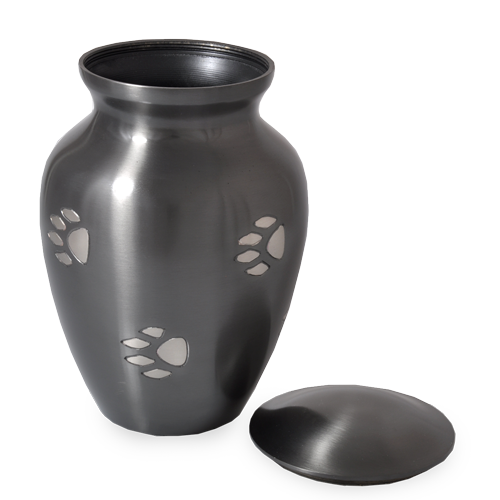 Pawprints Classic Grey Pet Medium 65 cu in Cremation Urn-Cremation Urns-New Memorials-Afterlife Essentials