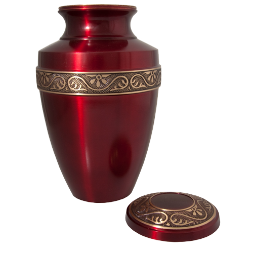 Scarlet Brass Series 200 cu in Cremation Urn-Cremation Urns-New Memorials-Afterlife Essentials