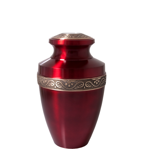 Scarlet Brass Series 60 cu in Cremation Urn-Cremation Urns-New Memorials-Afterlife Essentials