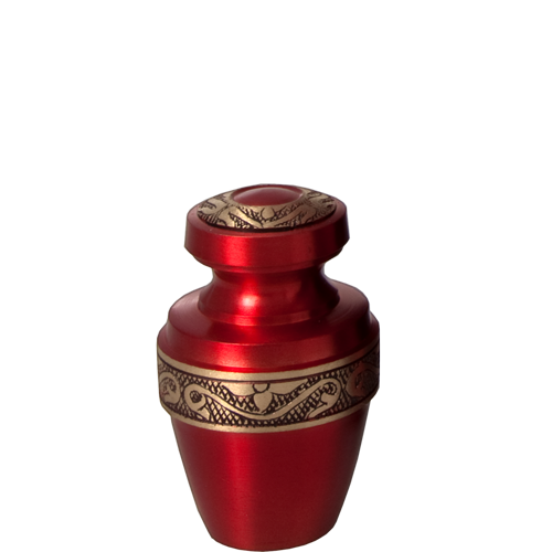 Scarlet Brass Series 3 cu in Cremation Urn-Cremation Urns-New Memorials-Afterlife Essentials