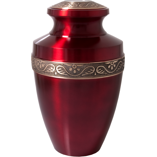 Scarlet Brass Series 200 cu in Cremation Urn-Cremation Urns-New Memorials-Afterlife Essentials