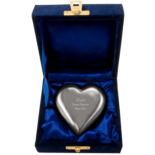 Pewter Heart Pet Mini 5 cu in Cremation Urn Keepsake-Cremation Urns-New Memorials-Afterlife Essentials