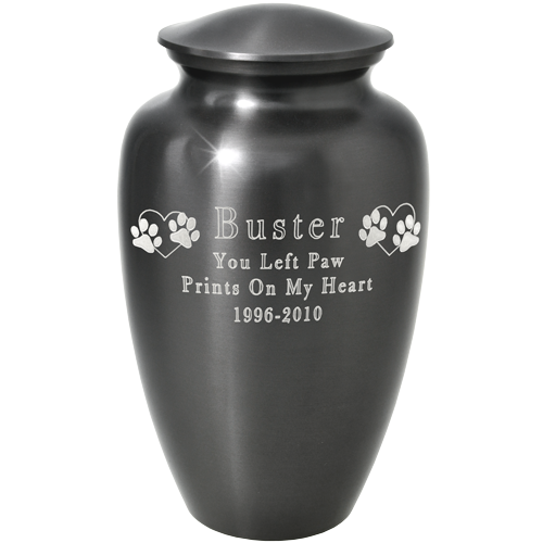 Simple Gray Pet Large 200 cu in Cremation Urn-Cremation Urns-New Memorials-Afterlife Essentials