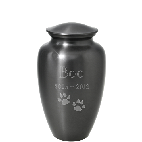 Simple Gray Pet Medium 60 cu in Cremation Urn-Cremation Urns-New Memorials-Afterlife Essentials