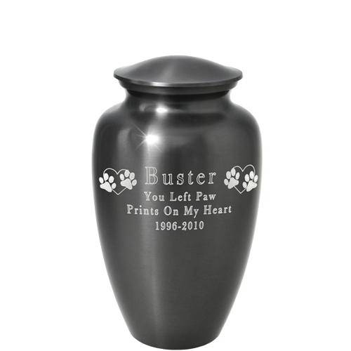 Simple Gray Pet Medium 60 cu in Cremation Urn-Cremation Urns-New Memorials-Afterlife Essentials