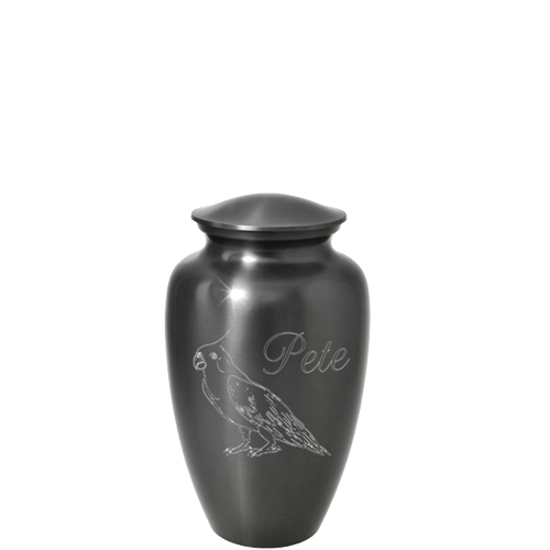 Simple Grey Pet Mini 4 cu in Cremation Urn Keepsake-Cremation Urns-New Memorials-Afterlife Essentials