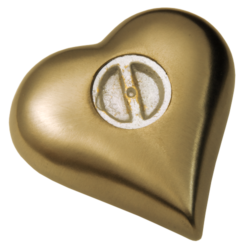 Gold Brass Heart Mini 5 cu in Cremation Urn Keepsake-Cremation Urns-New Memorials-Afterlife Essentials