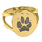 Elegant Oval V Ring Pawprint Pet Memorial Jewelry-Jewelry-New Memorials-14K Solid Yellow Gold (allow 4-5 weeks)-No Compartment-5-Afterlife Essentials