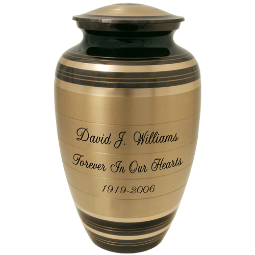Black And Brass Series 200 cu in Cremation Urn-Cremation Urns-New Memorials-Afterlife Essentials