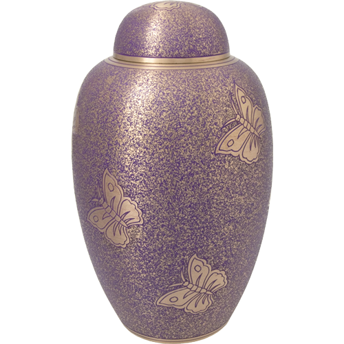 Butterflies Purple 200 cu in Cremation Urn-Cremation Urns-New Memorials-Afterlife Essentials