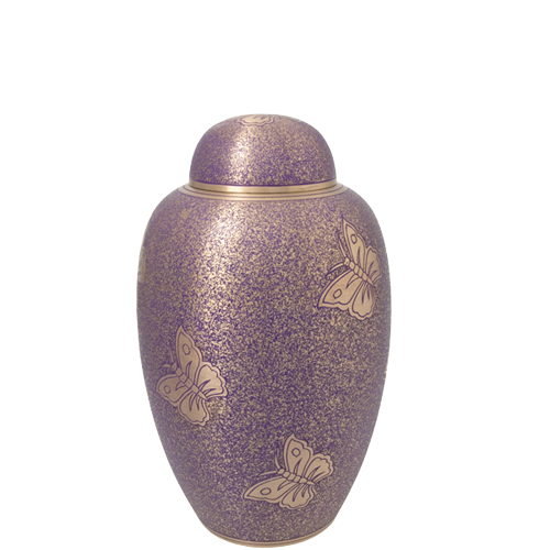 Butterflies Purple Medium 60 cu in Cremation Urn-Cremation Urns-New Memorials-Afterlife Essentials