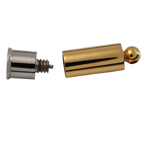 Brass Shotgun Shell Pendant Cremation Jewelry-Jewelry-New Memorials-Free Black Satin Cord-Afterlife Essentials