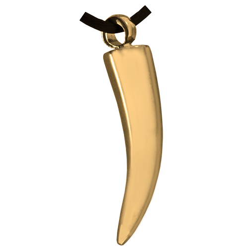 Brass Sabre Tooth Pendant Cremation Jewelry-Jewelry-New Memorials-Brass-Afterlife Essentials