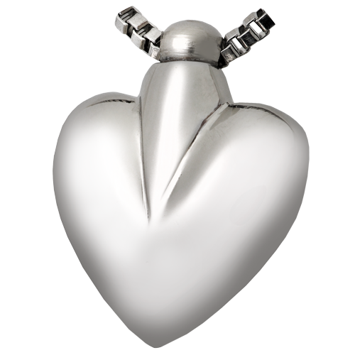 Nickel - Plated Brass Modern Heart Cremation Jewelry-Jewelry-New Memorials-Afterlife Essentials