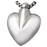 Nickel - Plated Brass Modern Heart Cremation Jewelry-Jewelry-New Memorials-Afterlife Essentials