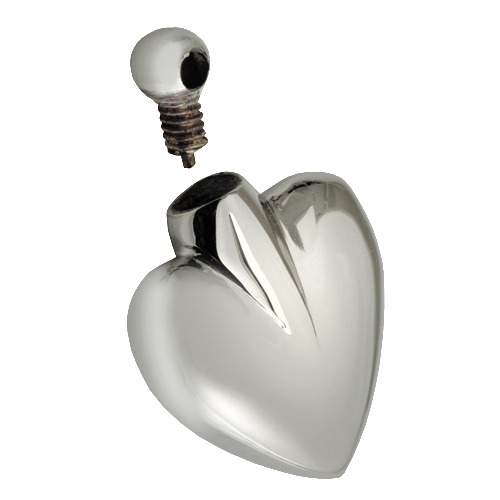 Nickel - Plated Brass Modern Heart Cremation Jewelry-Jewelry-New Memorials-Afterlife Essentials