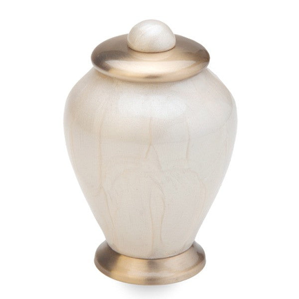 Pearl Simplicity Brass Mini 4.5 cu in Cremation Urn Keepsake-Cremation Urns-Infinity Urns-Afterlife Essentials