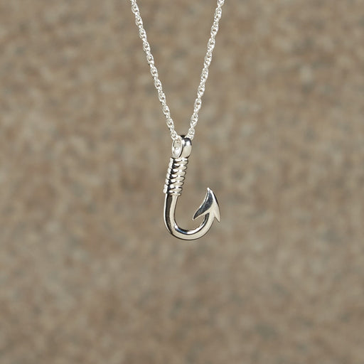 Fishing Hook Pendant Cremation Jewelry-Jewelry-Infinity Urns-Afterlife Essentials