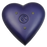 Brass Heart Blue-Violet Baby Medium 53 cu in Cremation Urn-Cremation Urns-New Memorials-Afterlife Essentials