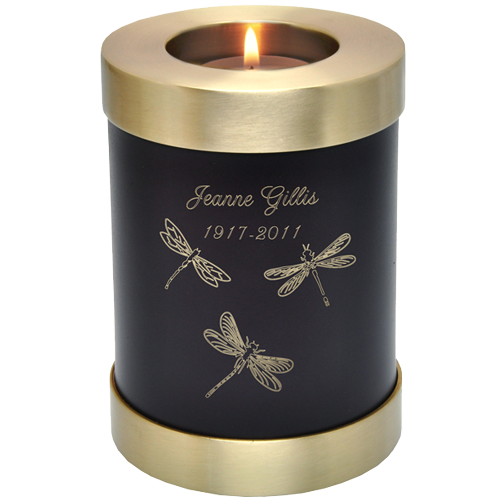 Candle Holder Series Round Espresso 20 cu in Cremation Urn-Cremation Urns-New Memorials-Afterlife Essentials