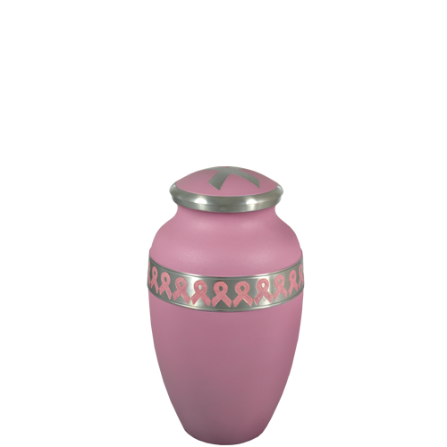 Pink Breast Cancer Ribbon Mini 3 cu in Cremation Urn Keepsake-Cremation Urns-New Memorials-Afterlife Essentials