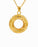 Gold Plated Etched Round Cremation Jewelry-Jewelry-Cremation Keepsakes-Afterlife Essentials