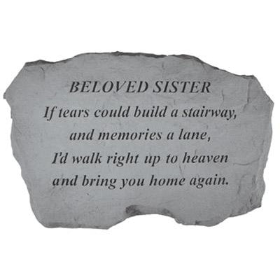 BELOVED SISTER – If Tears Could Build… Memorial Gift-Memorial Stone-Kay Berry-Afterlife Essentials