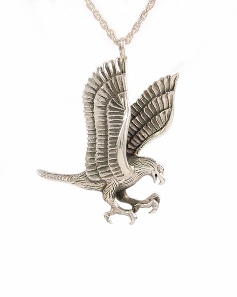 Sterling Silver Eagle Cremation Jewelry-Jewelry-Cremation Keepsakes-Afterlife Essentials