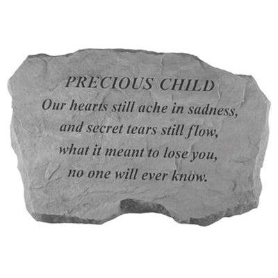 PRECIOUS CHILD – Our Hearts Still Ache… Memorial Gift-Memorial Stone-Kay Berry-Afterlife Essentials