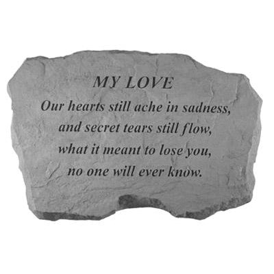 MY LOVE – Our Hearts Still Ache… Memorial Gift-Memorial Stone-Kay Berry-Afterlife Essentials
