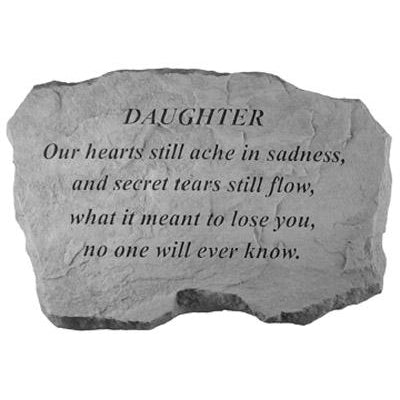 DAUGHTER – Our Hearts Still Ache… Memorial Gift-Memorial Stone-Kay Berry-Afterlife Essentials