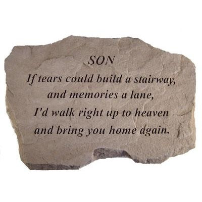 SON – If Tears Could Build… Memorial Gift-Memorial Stone-Kay Berry-Afterlife Essentials