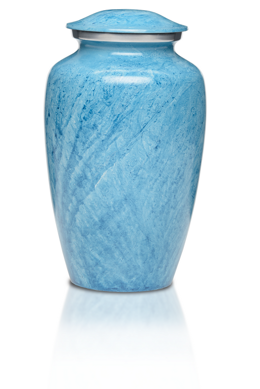 Alloy in Beautiful Blue Adult 200 cu in Cremation Urn-Cremation Urns-Bogati-Afterlife Essentials