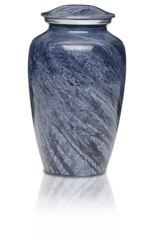 Alloy in Beautiful Blue-Gray Adult 200 cu in Cremation Urn-Cremation Urns-Bogati-Afterlife Essentials