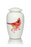Affordable Alloy Cremation Urn in White with Red Cardinal Design – Adult-Cremation Urns-Bogati-Afterlife Essentials