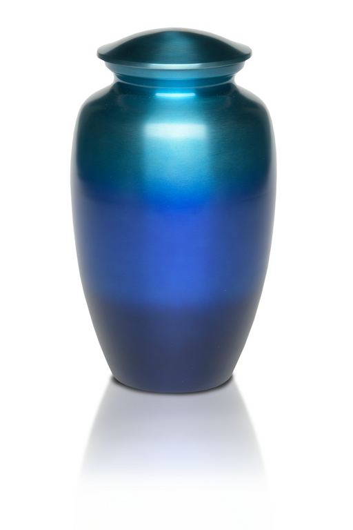 Alloy in Range of Beautiful Blue Tones Adult 200 cu in Cremation Urn-Cremation Urns-Bogati-Afterlife Essentials